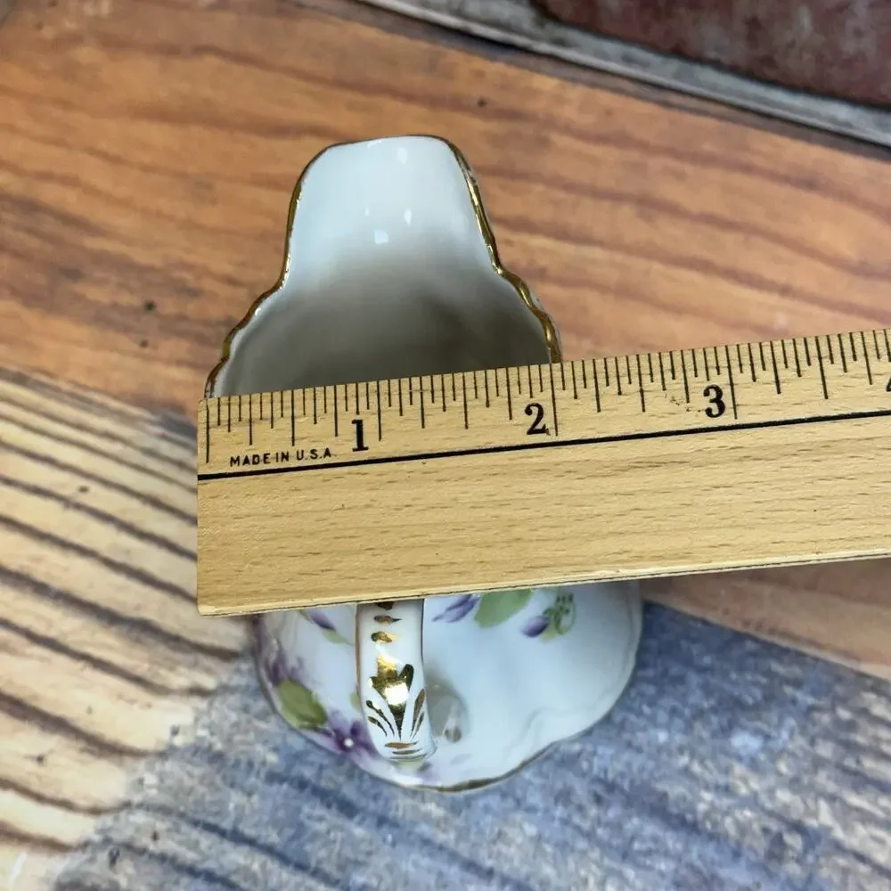 Antique Nippon Morimura Gumi Moriage Maple Leaf Mark Floral Pitcher Vase‎